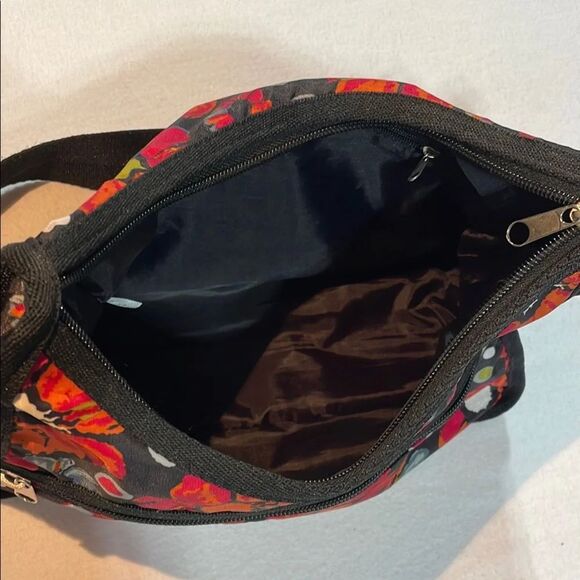 Floral Shoulder Bag with Hobo Style Adjustable Strap Pockets New - Picture 8 of 12